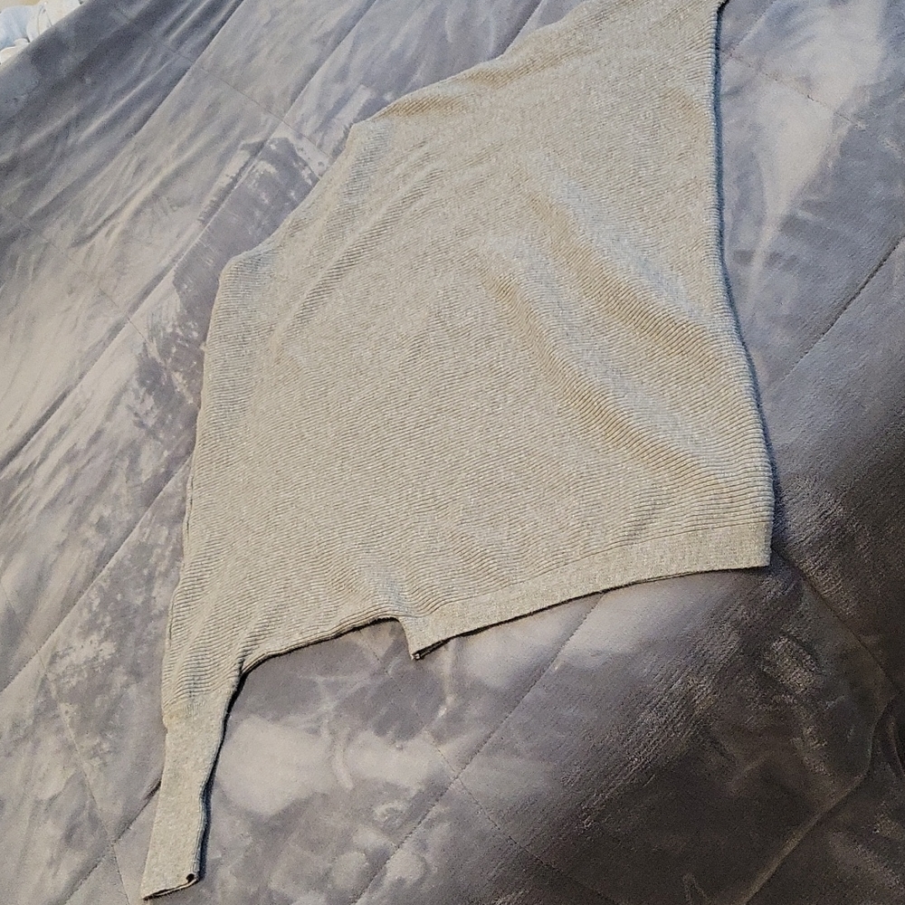 Size M/L Grey Asymmetrical Sweater